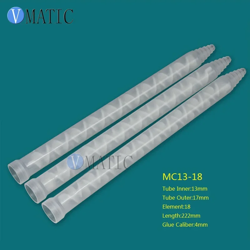 Resin Static Mixer MC13-18 Mixing Nozzles for Duo Pack Epoxies Plastic Mixer Tube