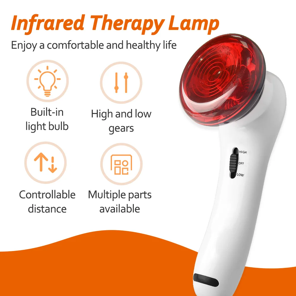 Red Light Therapy Infrared Heating Wand by Theralamp Handheld Heat Lamp Includes Replacement Bulb Provides Muscle Pain Relie