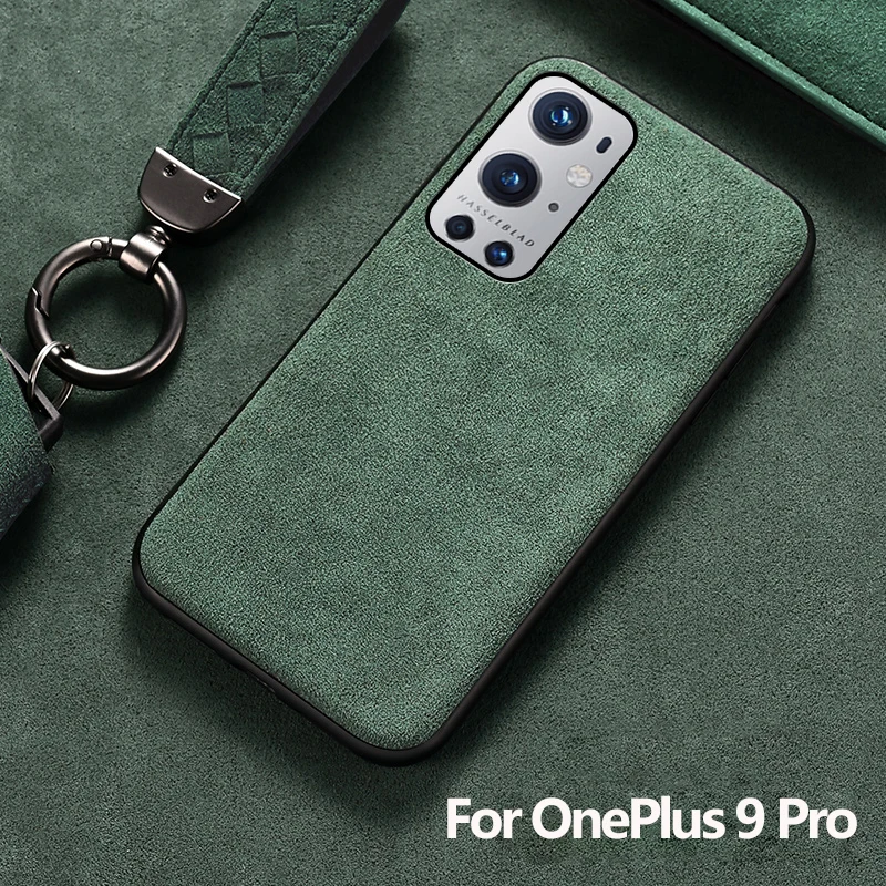 

Роскошная задняя крышка для OnePlus 9 Pro с алькантарой, высококачественный защитный чехол для телефона в деловом стиле