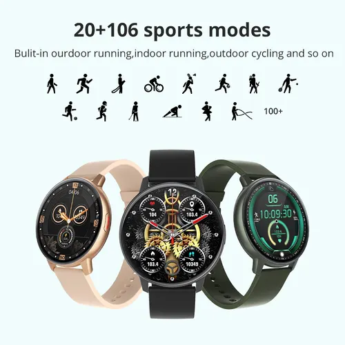 COLMI 남녀공용 스마트워치, AMOLED 스크린, 100 스포츠 모드, 7 일 배터리 수명, 상시 디스플레이 스마트 워치, 1.43 인치, I31 4