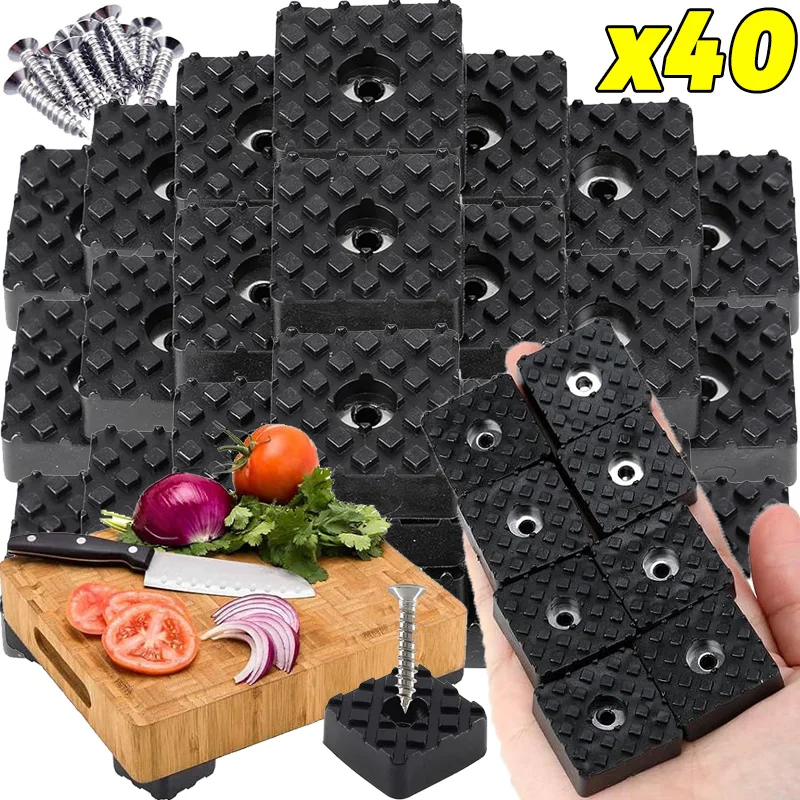 Black Rubber Non-Slip Floor Protector Pads for Furniture and Speaker Cabinets