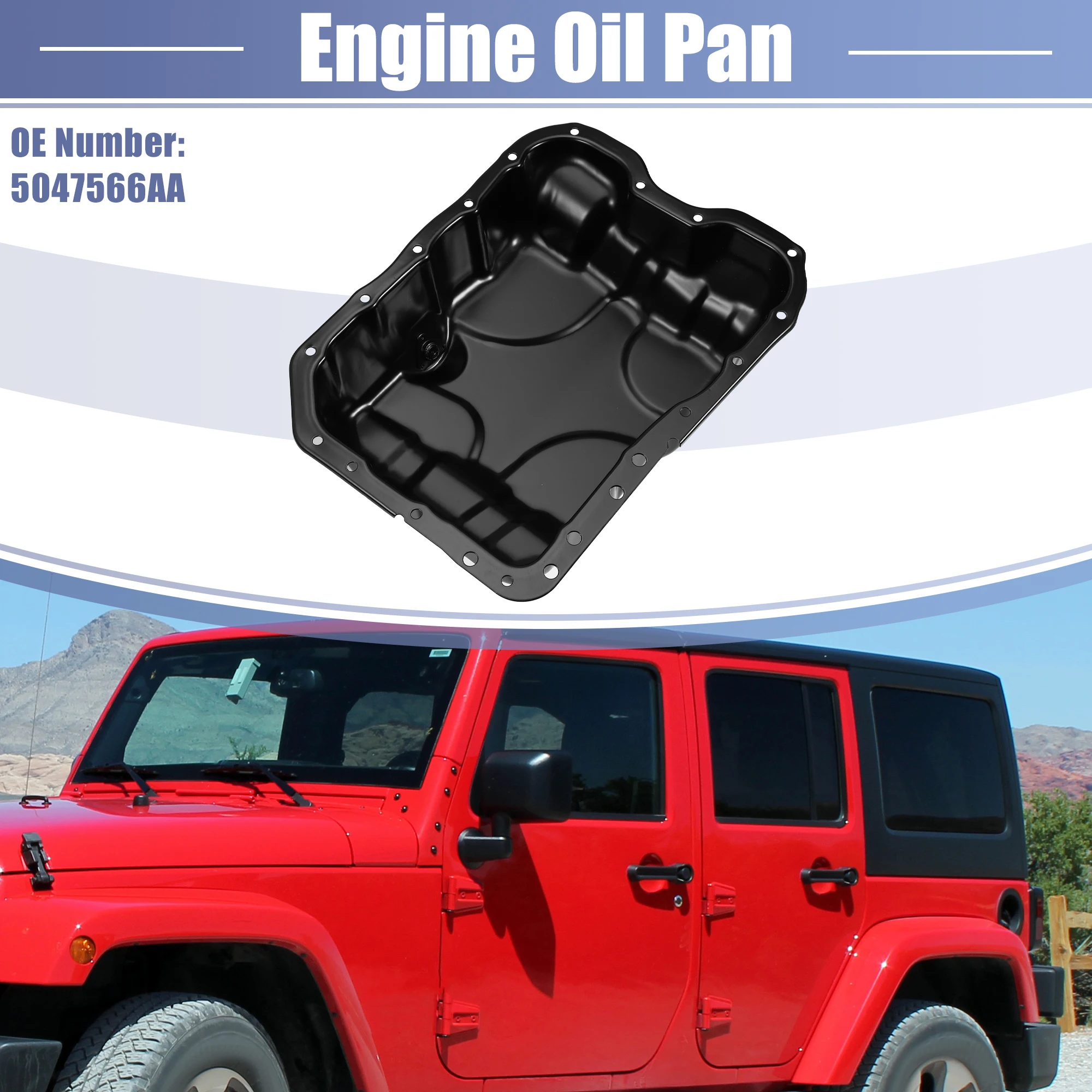 X Autohaux Engine Oil Pan No.5047566AA for Chrysler 200 2015- for Fiat 500X-Ram ProMaster City 2015-