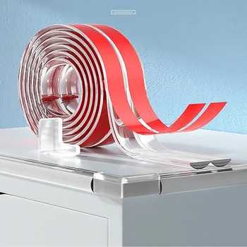 Transparent PVC Baby Protection Strip with Double-Sided Tape Anti-Bumb Kid Safety Table Edge Furniture Guard Corner L Protectors 1
