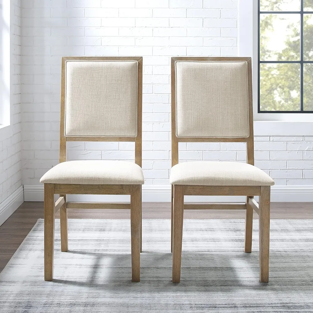 

2-Piece Upholstered Back Dining Chair Set Dining Room Chairs Kitchen Living Modern Furniture Home