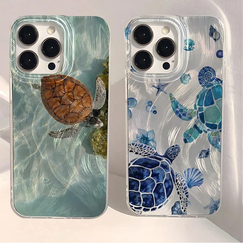 Summer Cool Turtle Pattern Phone Case - Stylish and Durable Back Cover