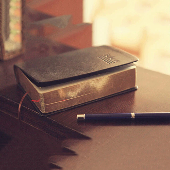 

Vintage Bible Notebook Gold Color Thick Paper Planner Diary Book Believer Journals Agenda School Office Stationery Supplies Gift