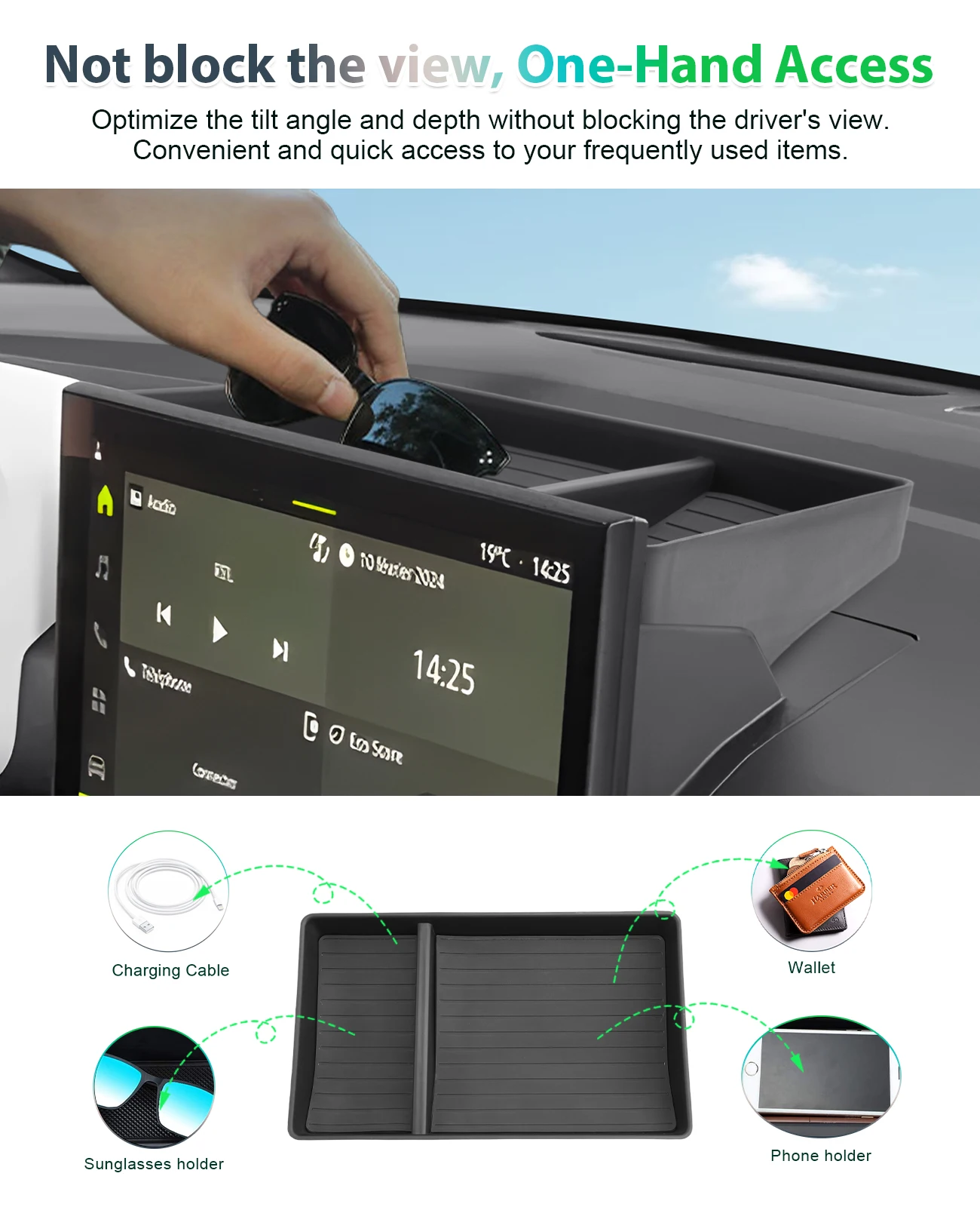RUIYA für Dacia Spring Electric EV 2025 2026 2027 Auto Mittelkonsole Aufbewahrungsbox Auto-Innenausstattung Dacia Spring 2026 Zubehör – Detail 16