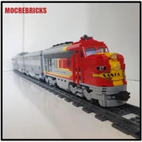 City High-Speed Train Track Santa Fe Super Chief RC Train Set Assembly Building Blocks Model Creative Railway Bricks Kid's Toys 2