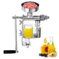 Manual Oil Press Stainless Steel Oil Press Machine Nut and Seed Oil Press Household 1