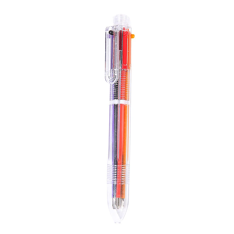 

Креативная и милая мультяшная многоцветная шариковая ручка, 6 цветов, ручка с прессом, цветная средняя масляная ручка, канцелярские принадлежности