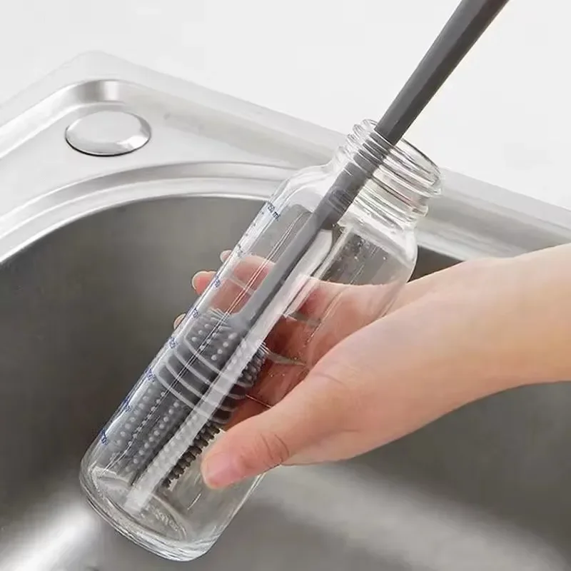 Silicone Long-Handle Bottle and Cup Cleaning Brush