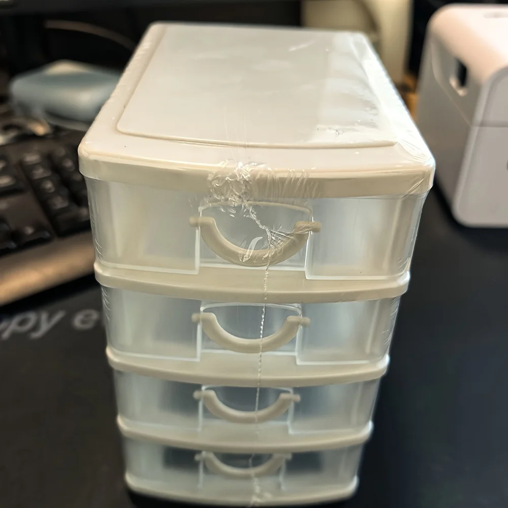 4-layer Multi-functional Storage Box with Drawers, Plastic Wardrobe Organizer and Locker, Desktop Cosmetic Storage Box, 4