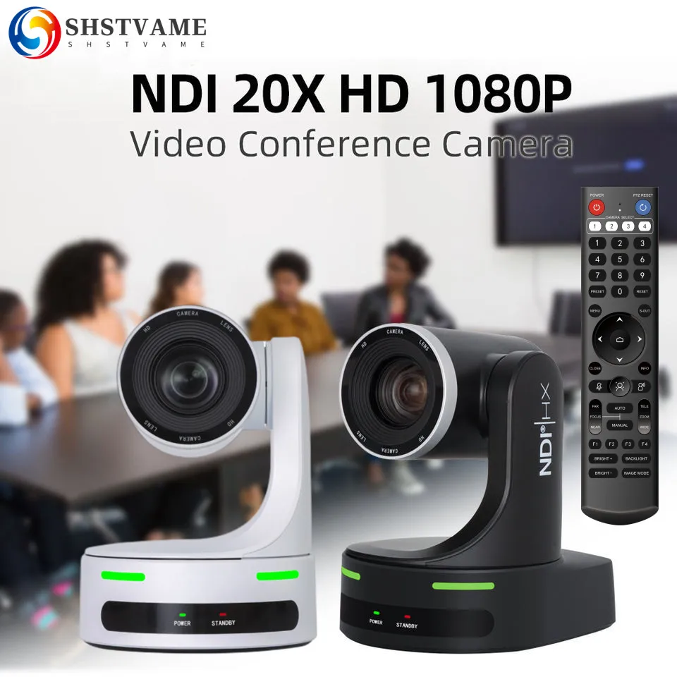 NDI PTZ Conference Camera Single Arm Unique Design 20X Meeting Zoom 60fps USB HDMI LAN SDI Youtbe Church Broadcast Freeship