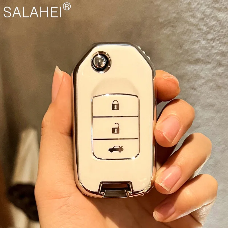 Car Smart Key Case Cover Tpu Remote Protection Shell Holder Per Honda 2016 2017 Crv Pilot Accord Civic Auto Portachiavi Accessori