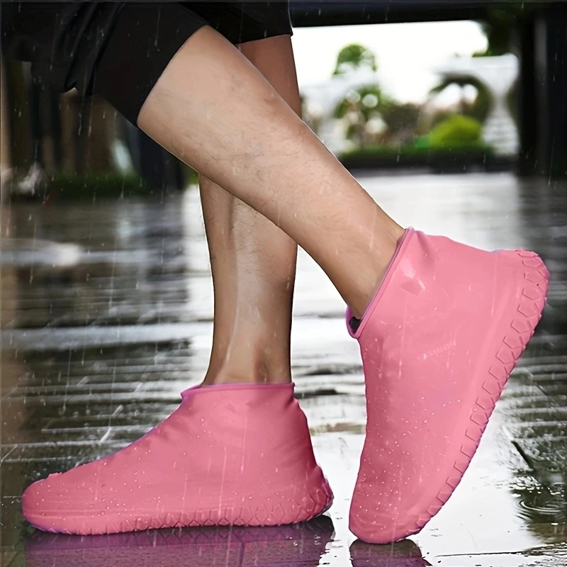 Silica Gel Waterproof Shoe Cover Thicken Non-slip Wear Resistant Convenient Rainproof Folding Rain Boots