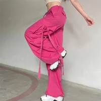 Red Cargo Pants Women Casual Joggers High Waist Loose Female Hip Hop Trousers Korean Punk Pants Funny Capri Pockets Pants Femme - Image 4