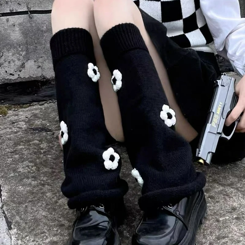 Personalized Knitted Y2K Subcultural Leg Covers Stacked Socks Mid Length Sleeves Trendy Cool Girl Style
