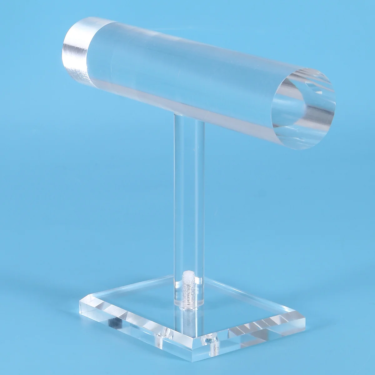 

Portable Clear Solid Acrylic Single Layer Jewelry Bracelet Bangle Watch Desktop Display Stand Rack Holder Organizer