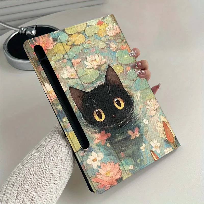 Elegant Floral Foldable Tablet Cover Case