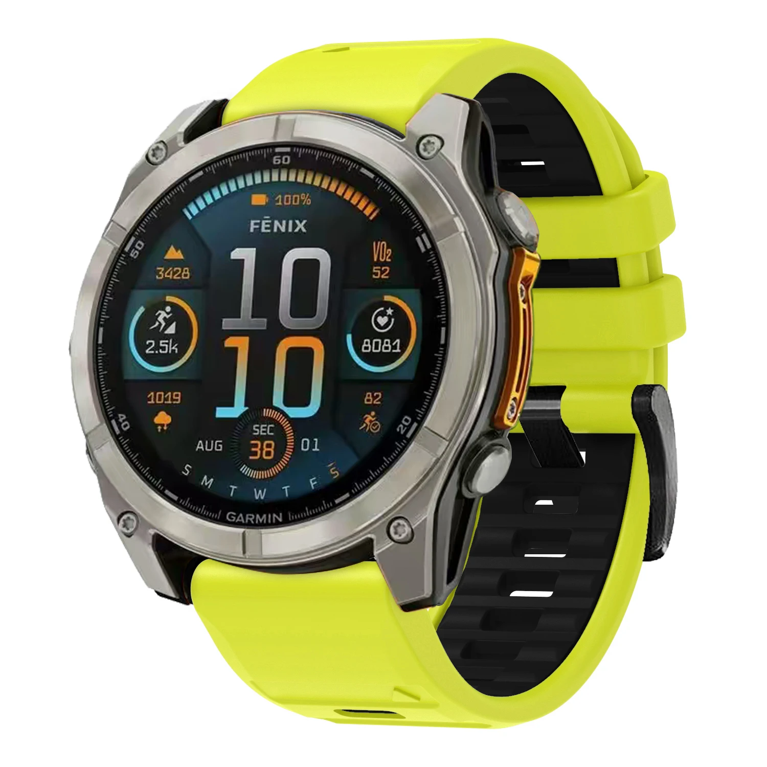 Enhanced Silicone Quick Release Watch Band Bracelet, 22-26mm Strap Size