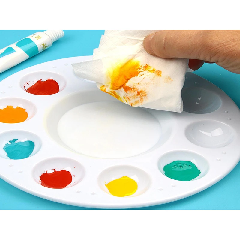 10 Holes Palette Artist Children Students Color Mixing Tray Portable Painting Tools paint tray color palette watercolor palette