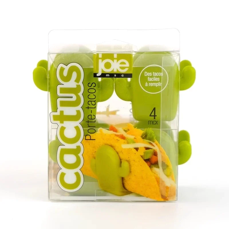 Joie Taco Holder Plastic Taco Holder Rack BPA Free Tortilla Pancake Stand Cactus Shape Sanitary Materials Kitchen Tools