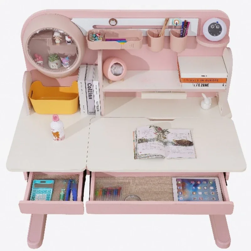Solid Wood Children's Study Table Liftable Students Household Writing Table Chair Set Escrivaninha Para Quarto Modern Furniture