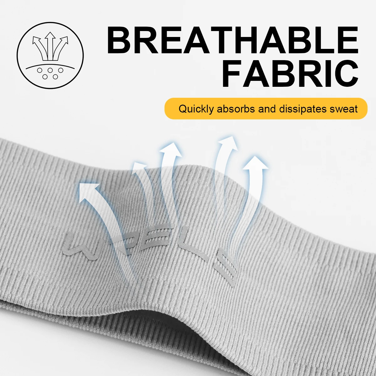 Sports Headband Anti-Slip Yoga Hair Band Quick Dry Running Sweatband Sweat Absorbing Breathable Elastic Fitness Headband