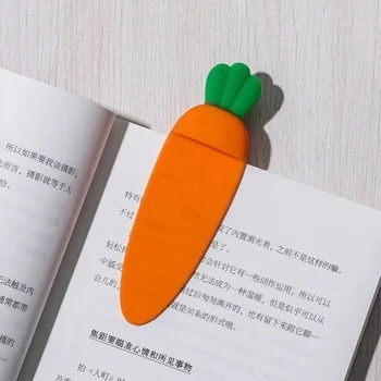 1 Pc Cartoon Carrot Bookmark Lovely Plastics Thin Book Mark Creative Student's Gift Office Stationery School Supplies