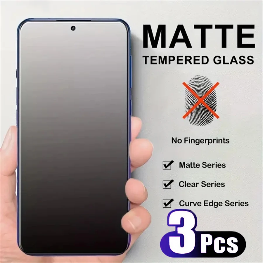 3Pcs AG Matte Gehärtetem Glas Für Xiaomi 15 14 14T 13 13T 12T Poco F3 F5 F6 X6 Pro Redmi Hinweis 12 13 Pro Volle Schutz Glas Film