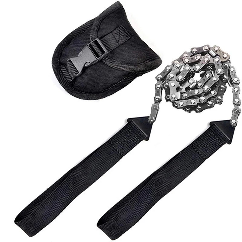 

11 Tooth Portable Outdoor Umbrella Rope Hand Zipper Saw Garden Logging Chain Saw Convenient Folding Saw Outdoor Pocket Chain Saw