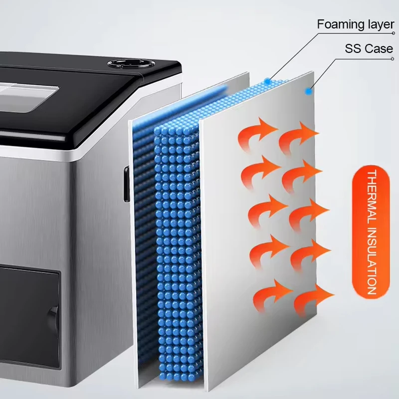 Cube Shaped Ice Maker Machine Ice Crushing Machine Countertop Automatic Cube Making