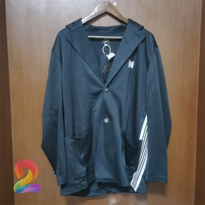 

New Black Needles Jacket Butterfly Embroidered High Quality Casual Button-down Lapel Blazer for Men and Women Tops