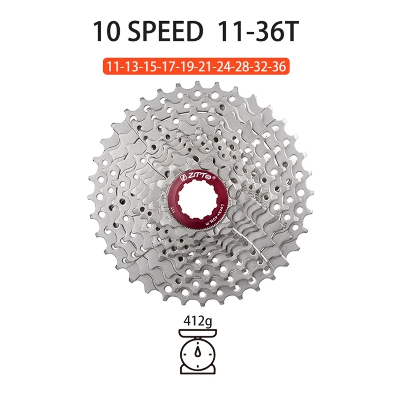 

10 Speed Cassette, Bike Cassette Flywheel Sprocket 10/11-42T Freewheel for MTB Bikes Cycling Replacement Road D5QD