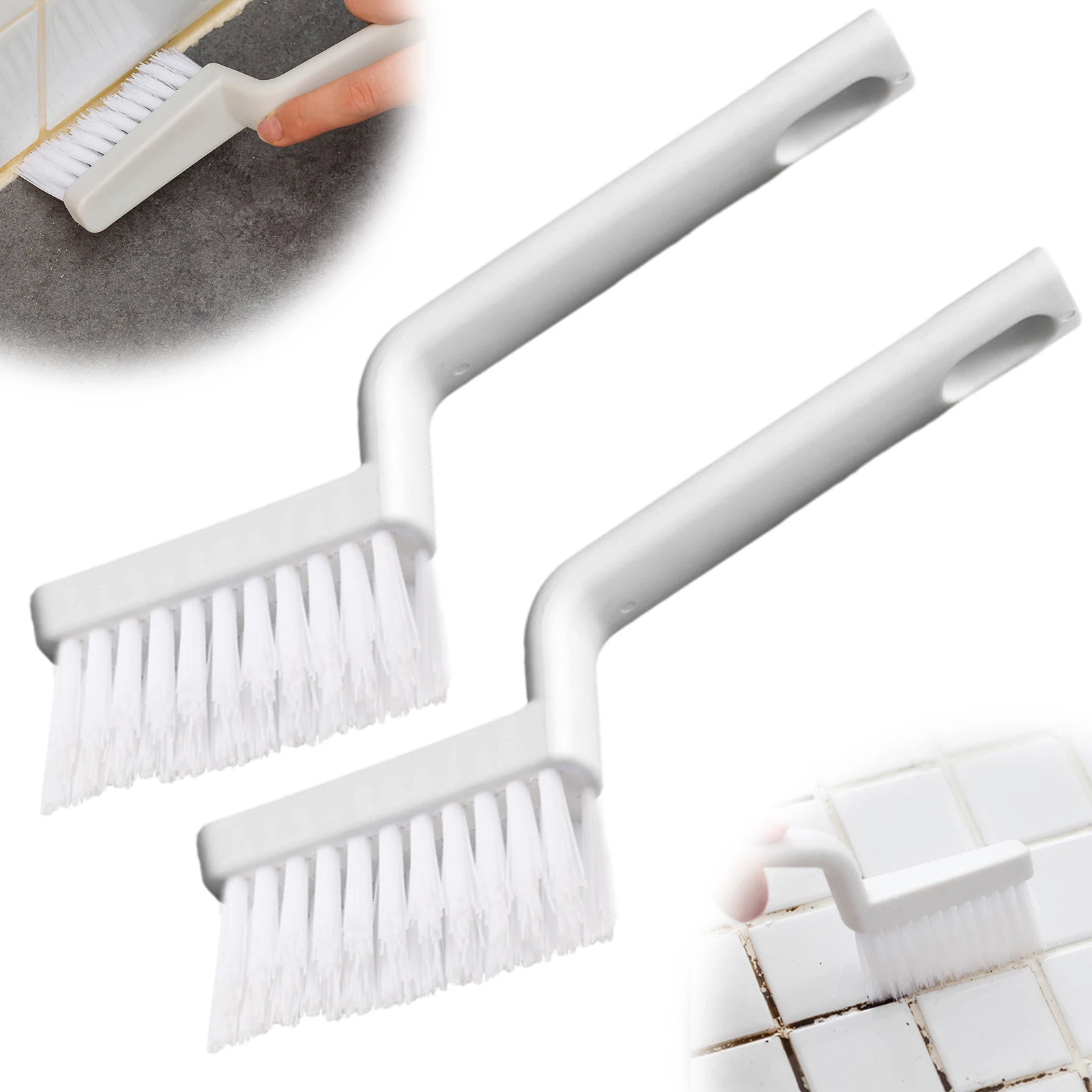 

2 шт., белые ударопрочные щетки для чистки полов в ванной комнате и плитки
