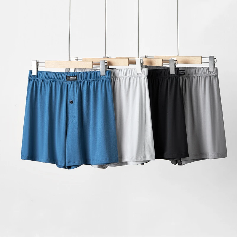 L-3XL Men's Panties Underpants Underwear Set Male Boxers Short Loose Aro Pajama Pants Casual Home Briefs Plus Size