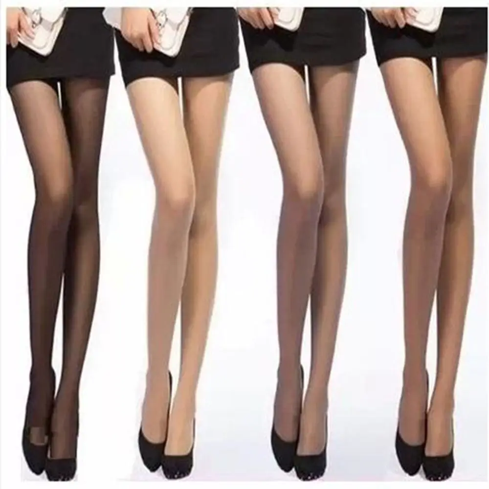 Sexy Transparent Womens Fishnet Stockings High Hosiery Tights Sheer Full Foot Thin Tights Nylon Pantyhose Panties