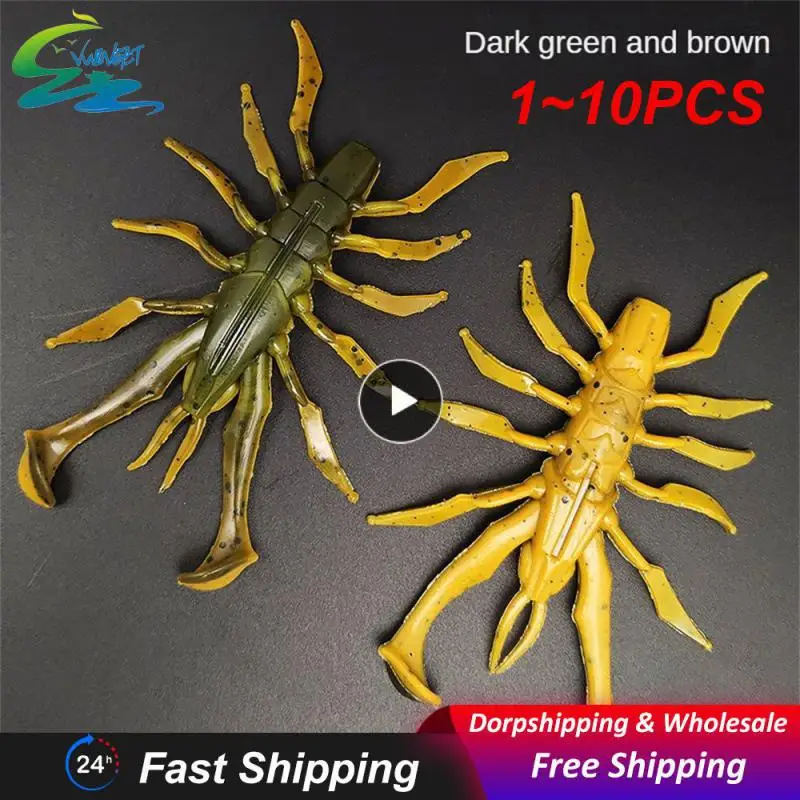 

1~10PCS YUCONGSoft Spider Baits 3.5-7cm Silicone Fishing Lures Rubber Swimbaits Bionic Creature Insect Weedless leurre pesca