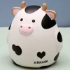 Camping Cookware Cartoon Piggy Bank Lovely Ceramics Cow Design Baby Warming Tray 3