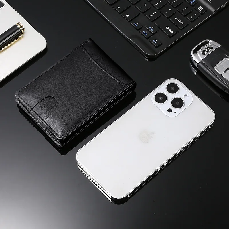 Slim Wallet for Men Gifts Passport 12 Card Holder Money Clip Minimalist RFID Bifold Leather Slots Front Pocket Small Thin Gift