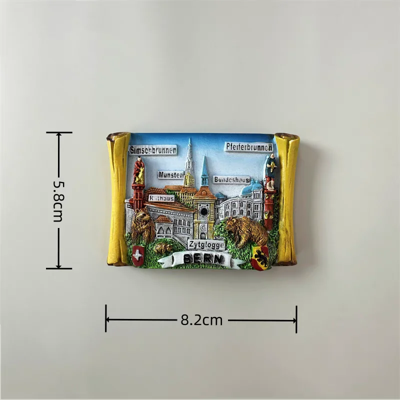 Magnete Frigorifero 3D Montreux Svizzera - Souvenir Di Viaggio In Resina, Fatto A Mano, Regalo Originale