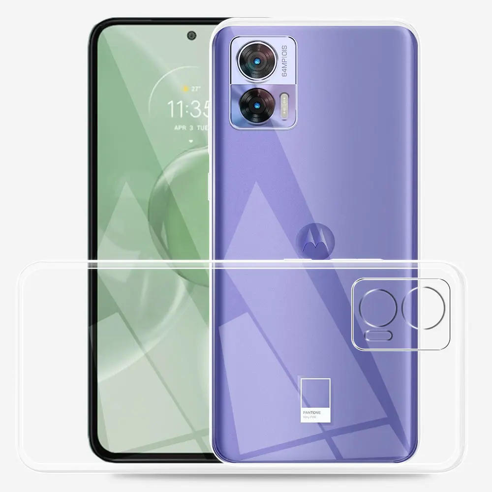 Clear Silicone Soft TPU Cover for Motorola Edge 30 Neo - Transparent Protective Case