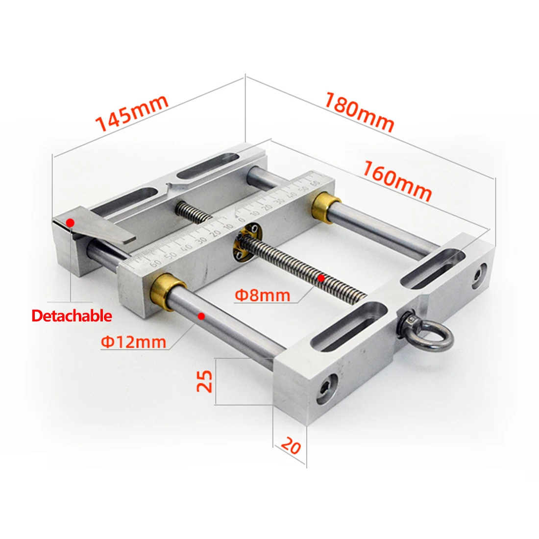 Parallel-jaw vice aluminium alloy flat tongs vice Maximum Holding Width 110mm for cnc engraving milling machine bench drill vise 3