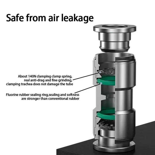 304 Stainless Steel Pneumatic Quick Connect Fitting PG PU 4 6 8 10mm for Air Compressor Gas Pipe Hydraulic Plug-In 10-50PCS 2