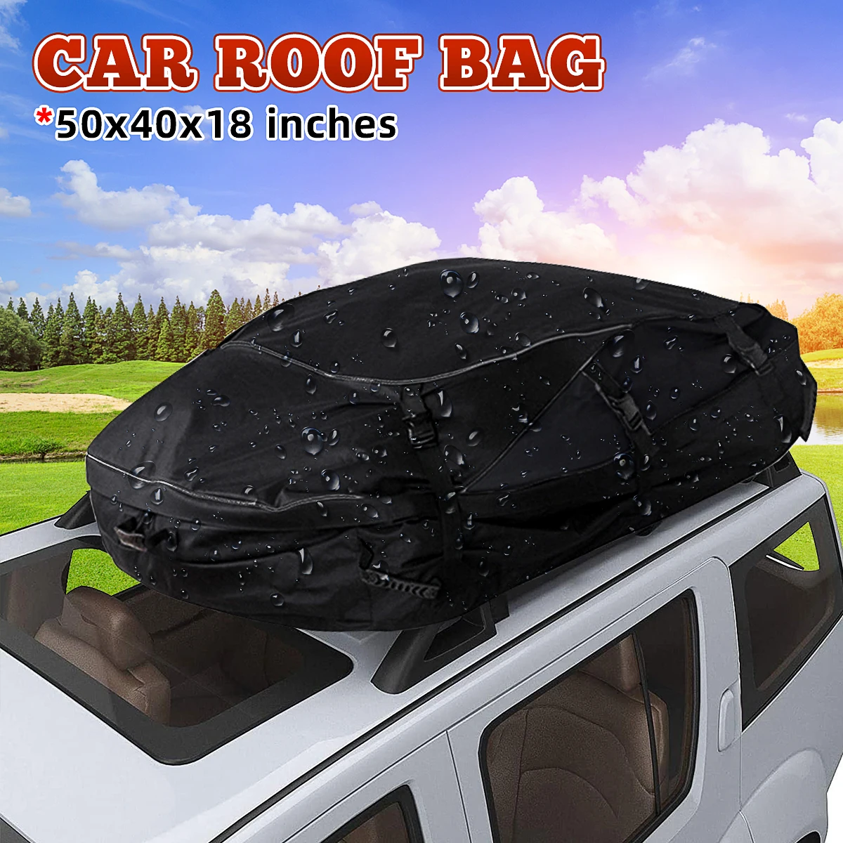 Car Roof Bag Universal Waterproof Car Roof Top Rack Carrier Cargo Bag