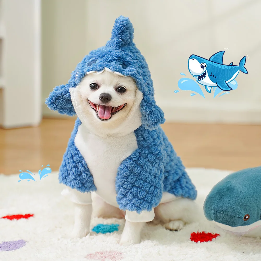 Halloween Costumes Puppy Shark Costume Pet Cute Plush Shark