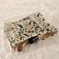1pc Cosmetic Bags Branch Bird Pattern Women's Makeup Bag Corduroy Cosmetic Storage Bag Portable Commuting Travel Toiletry Bag 2