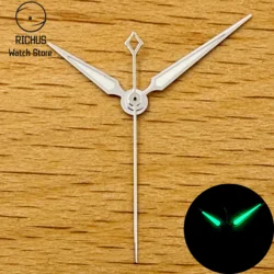 Luminous Sword Watch Hands Set for Quartz Movement Repair (Silver)