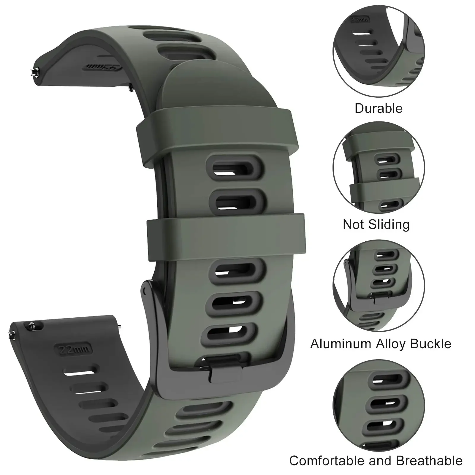 Waterproof Soft Silicone Smartwatch Strap - New Belt Design