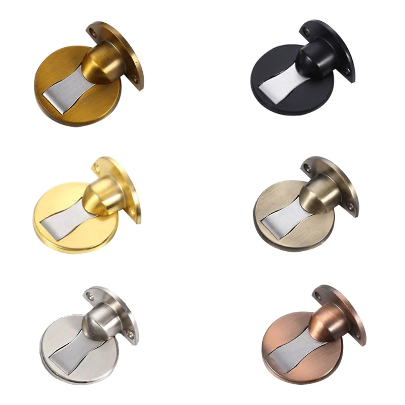 

Zinc Alloy Magnetic Doorstop Wind-Proof Door Stopper Wall Mounted Floor Mounted Door Holder Door Hardware for Bedroom